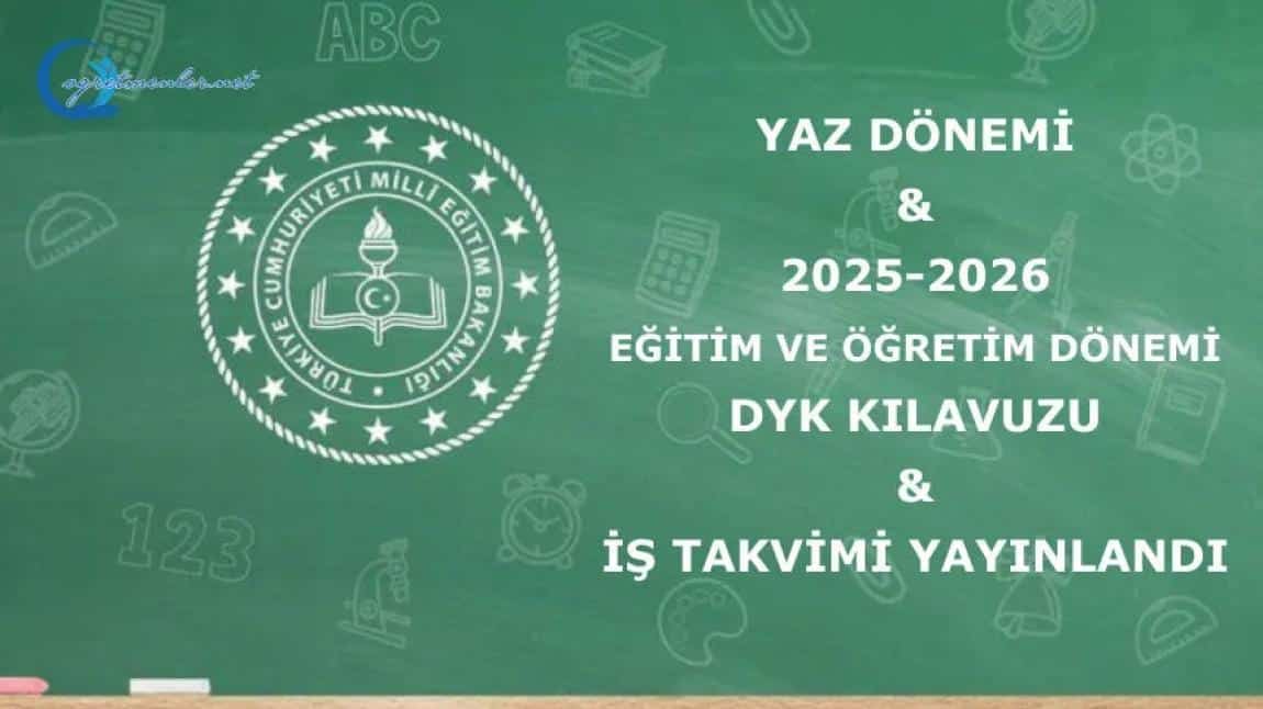 2025-2026 EĞİTİM ÖĞRETİM YILI DYK TAKVİMİ
